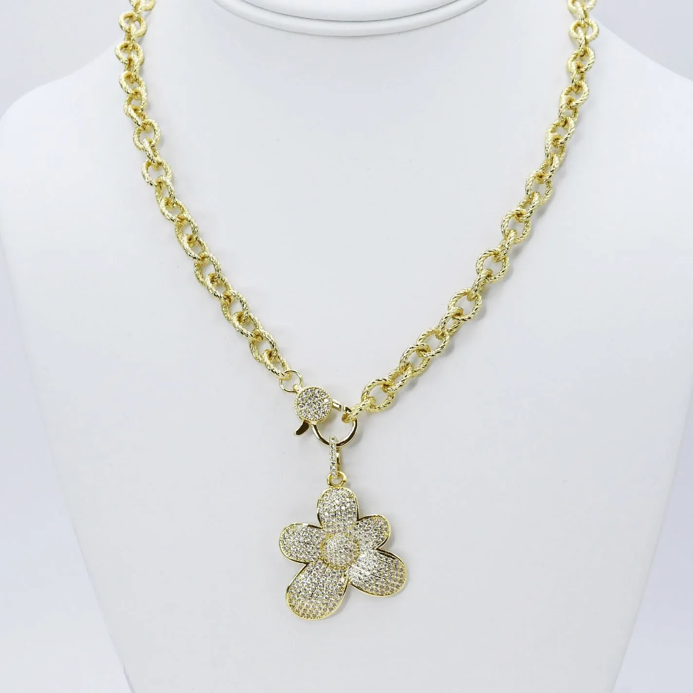 Cute Flower Gold Necklace sold by Buddy Love product image thumbnail 3