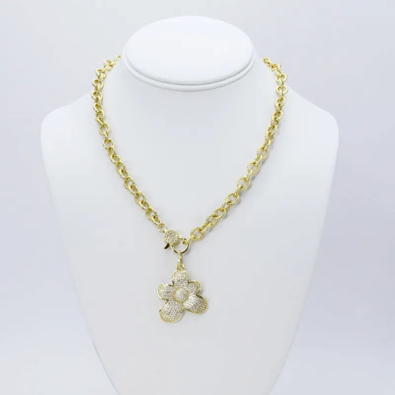 Cute Flower Gold Necklace sold by Buddy Love