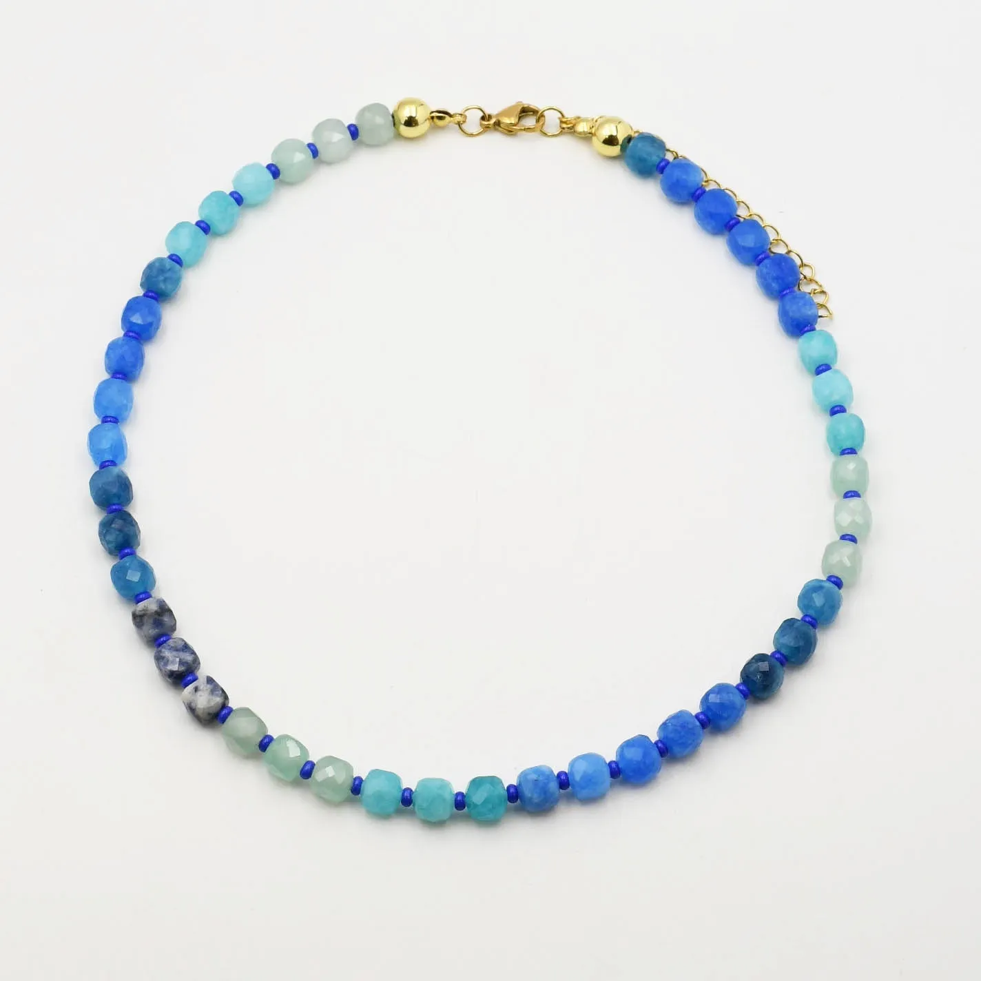 Blue Gemstone Necklace sold by Buddy Love product image thumbnail 2