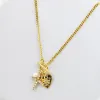 Crystal Heart Cross Charms Necklace sold by Buddy Love