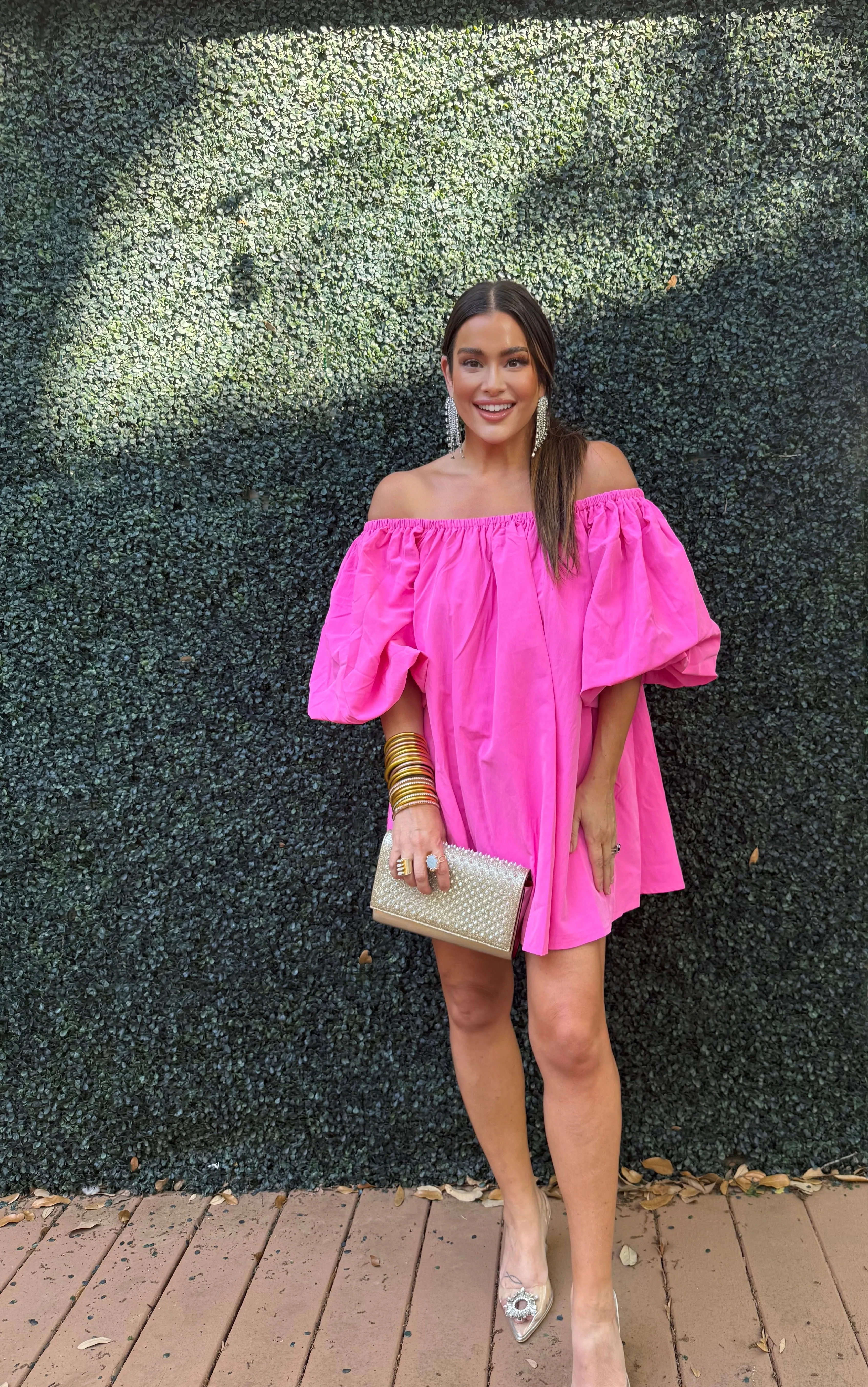 Claire Puff Sleeve Off-The-Shoulder Mini Dress sold by Buddy Love product image thumbnail 2