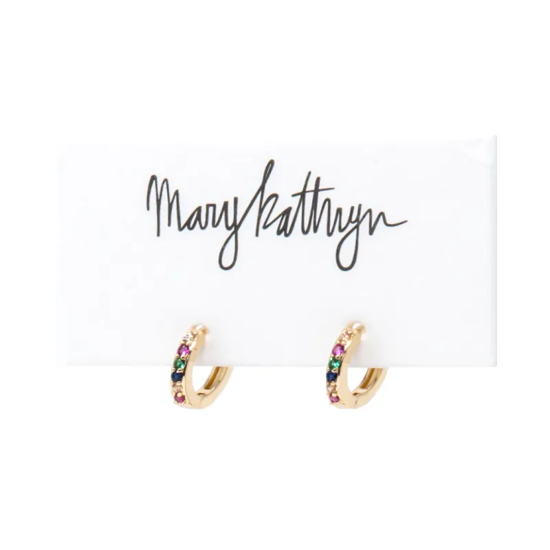 Rainbow CZ Huggies sold by Buddy Love