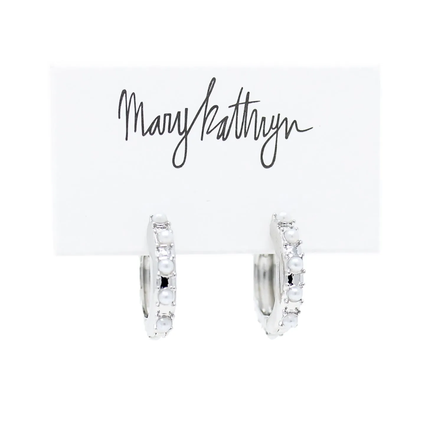 Phoebe Pearl Hoop Huggies sold by Buddy Love product image thumbnail 2