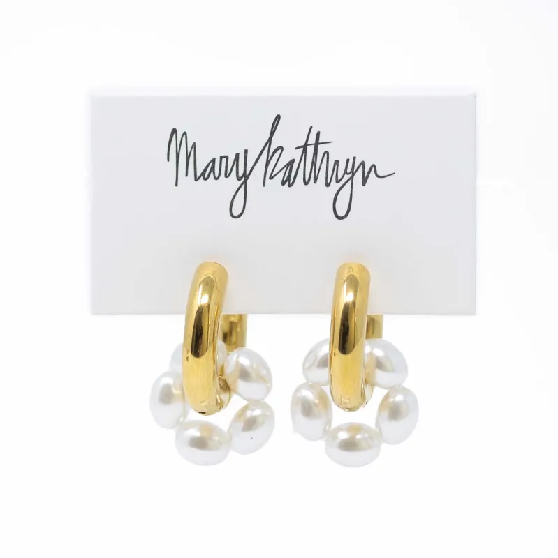 Malena Pearl Hoops sold by Buddy Love