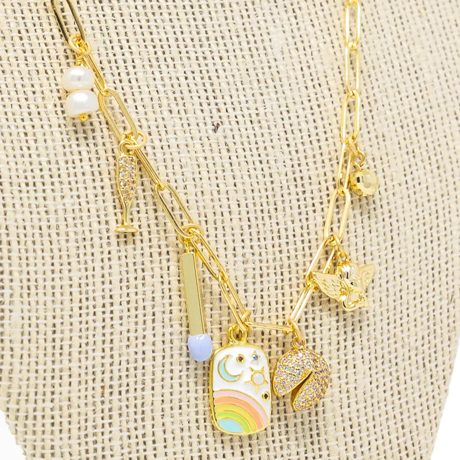 Champagne Problems Charming Necklace sold by Buddy Love