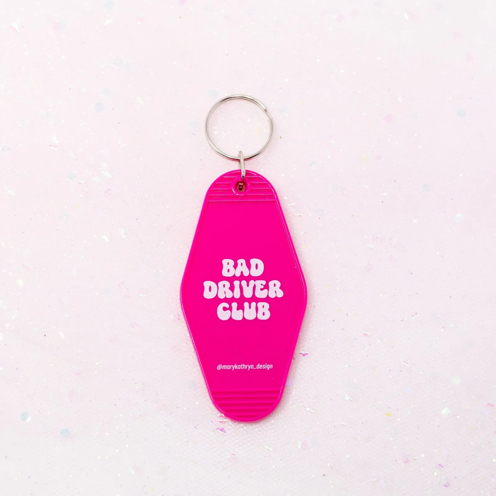 Bad Driver Club Keychain (Hot Pink) sold by Buddy Love product image thumbnail 2