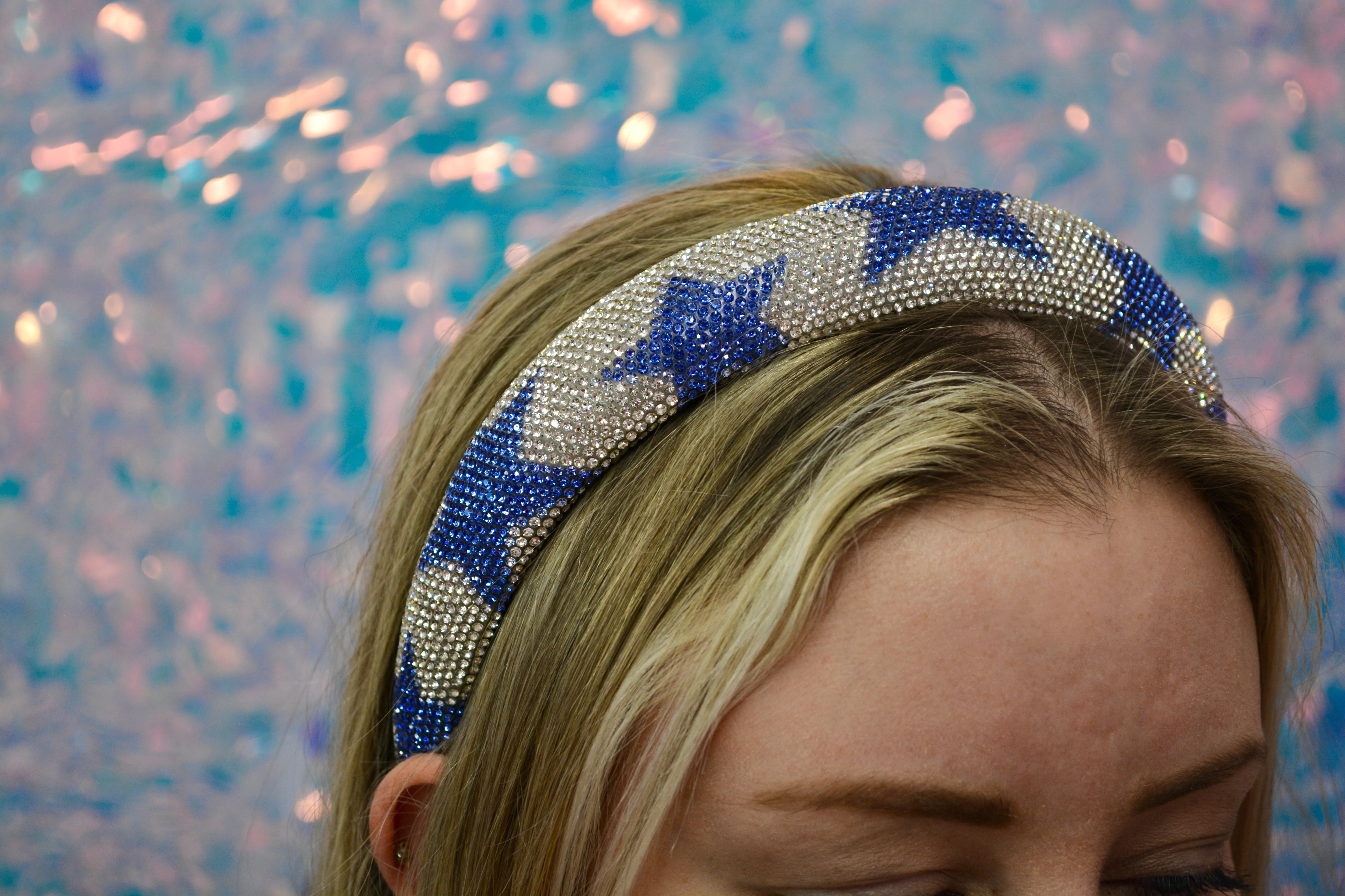Blue Star Rhinestone Headband sold by Buddy Love product image thumbnail 3