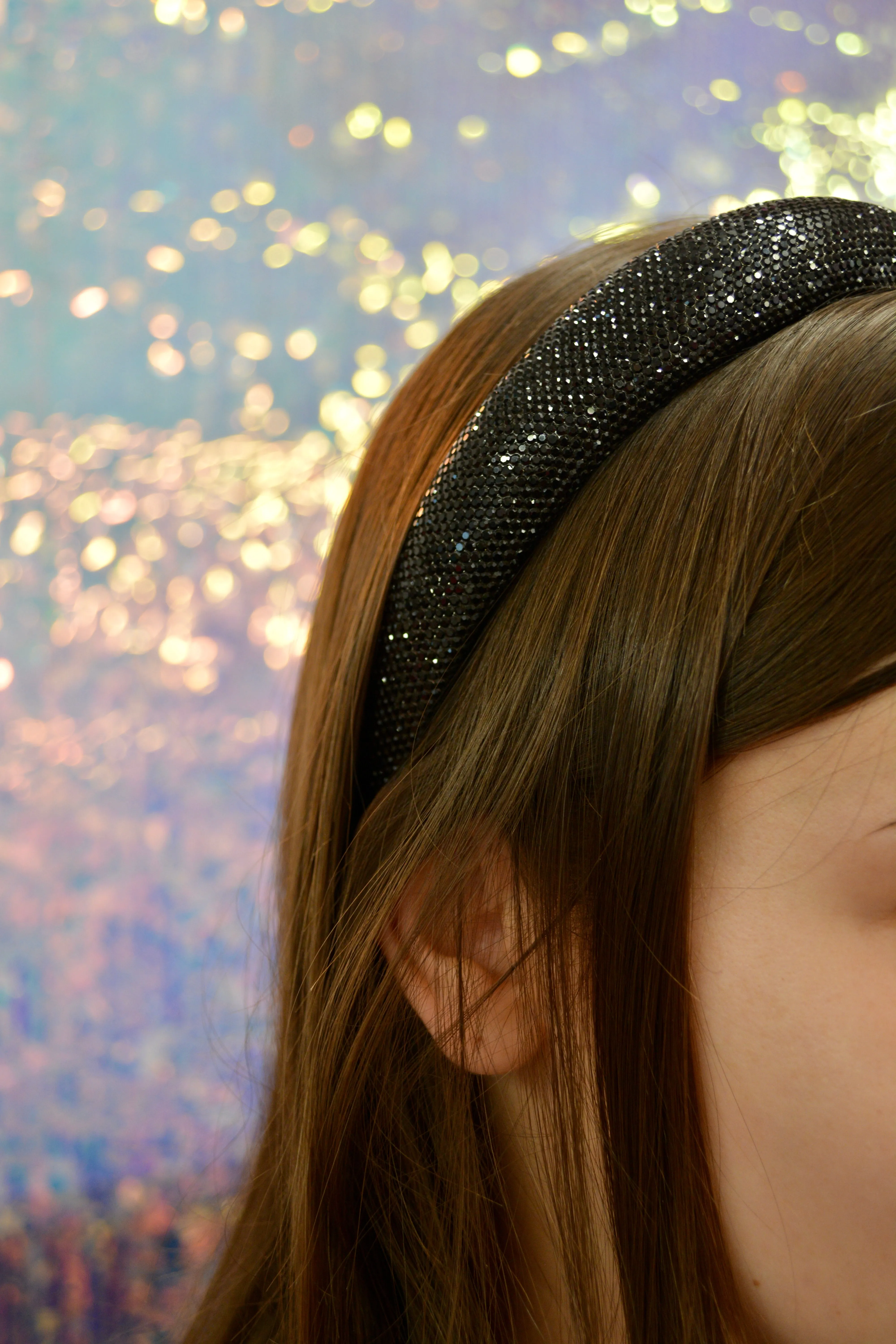 Black Rhinestone Headband sold by Buddy Love product image thumbnail 4