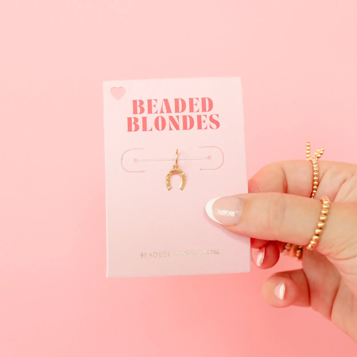 Horseshoe Gold Charm Bracelet sold by Buddy Love product image thumbnail 3