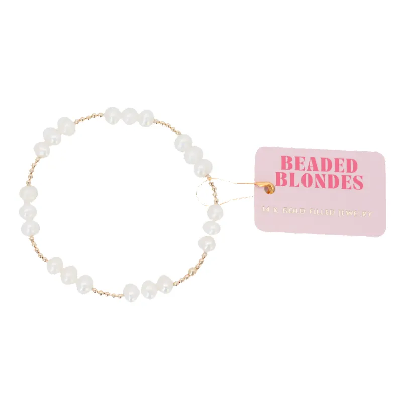 ILY Coastal Pearl Bracelet in Gold sold by Buddy Love