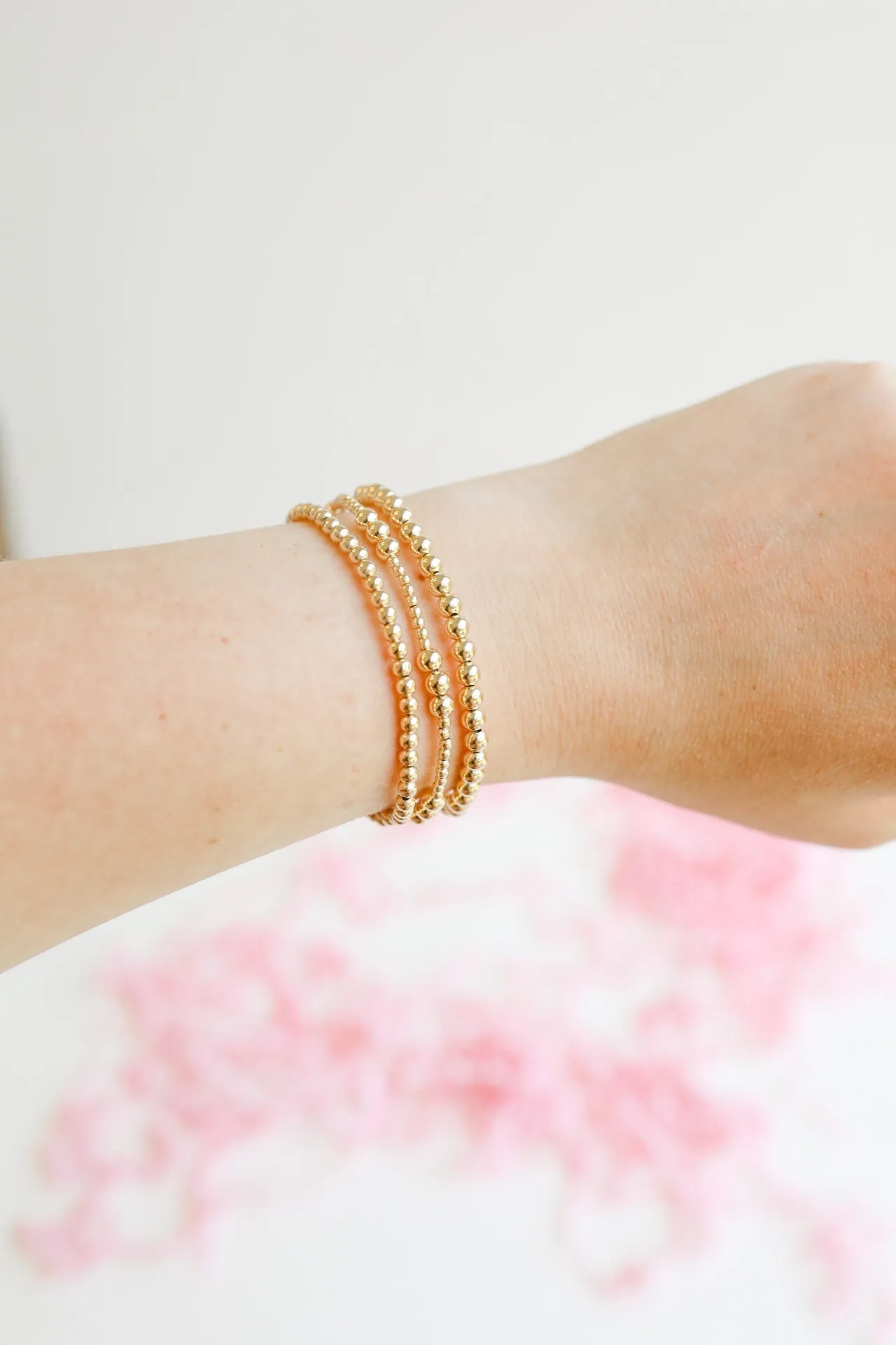 ILY + 3MM + 4MM Bracelet Stack in Gold sold by Buddy Love product image thumbnail 2