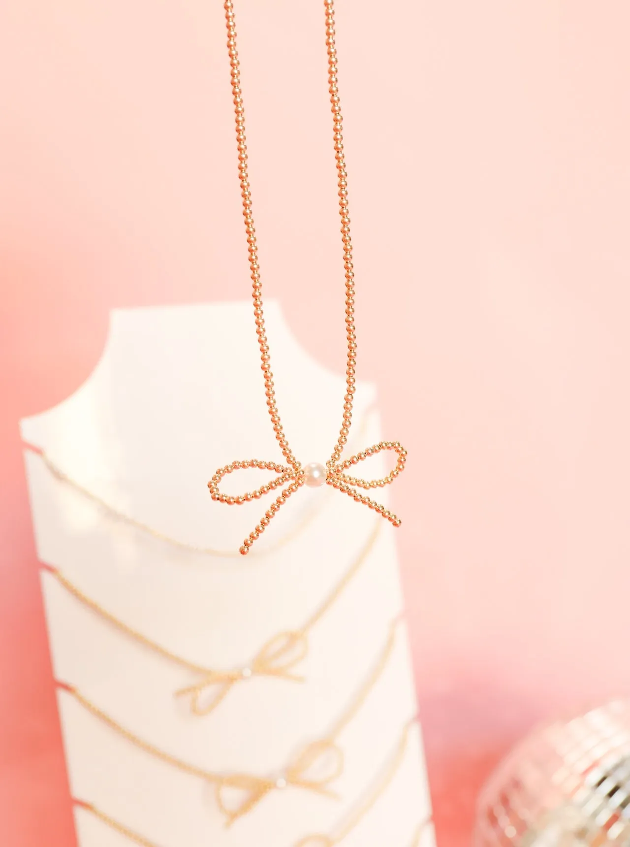 Beaded Bow Necklace sold by Buddy Love product image thumbnail 4