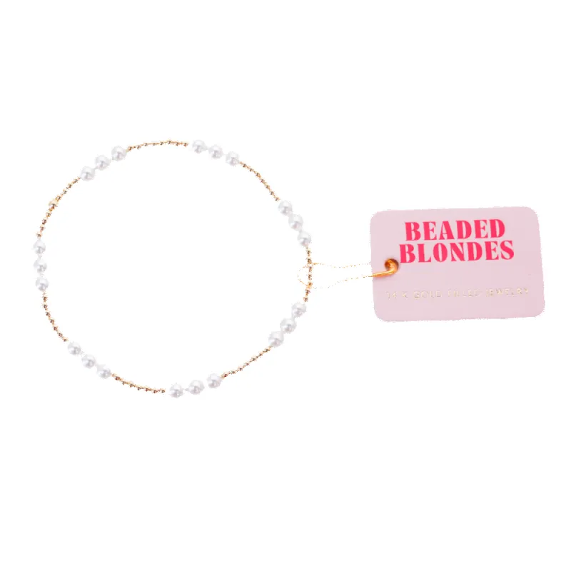 ILY Pearl Bracelet in Gold sold by Buddy Love