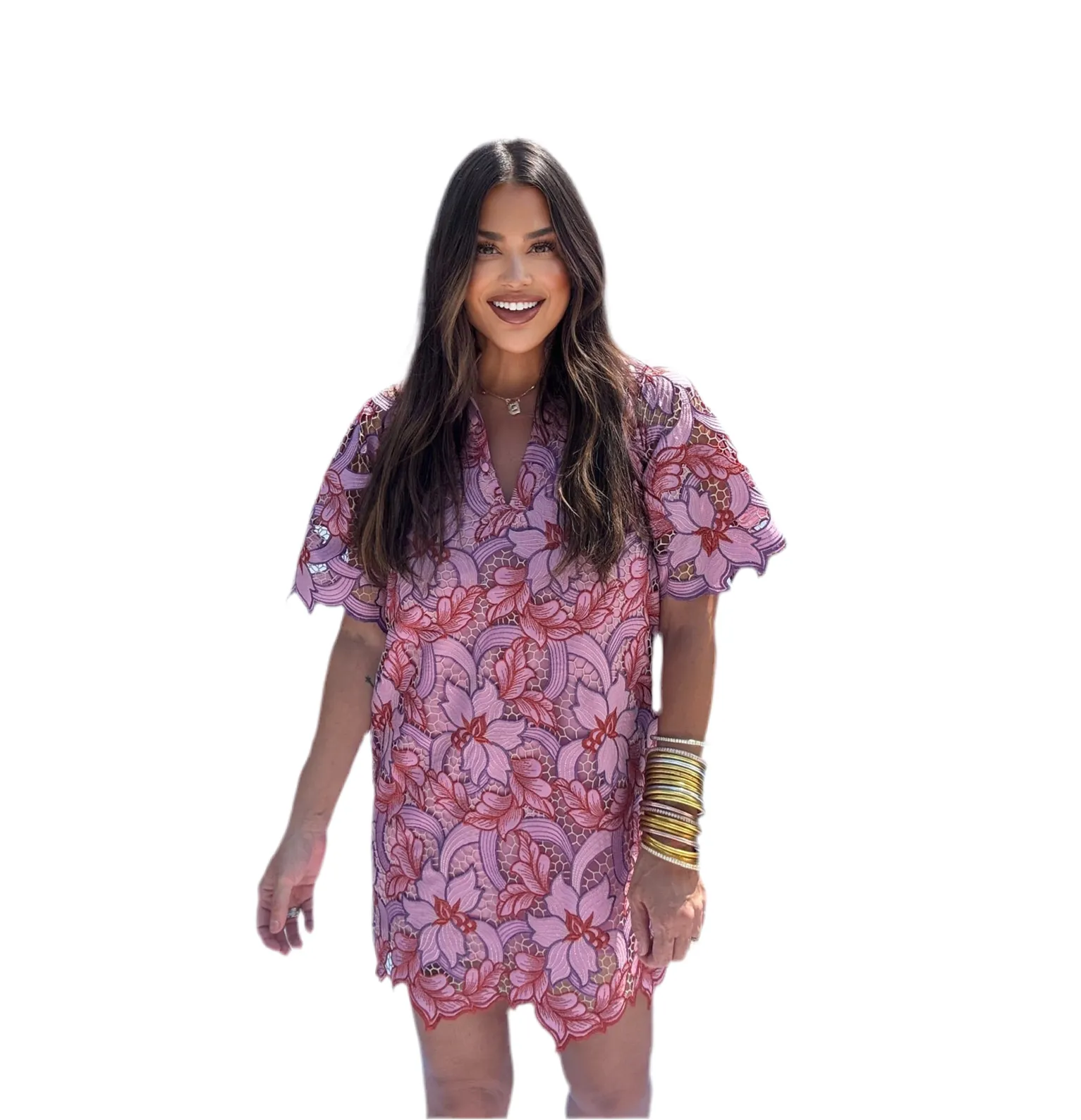 Lulu Short Sleeve Mini Caftan- Autumn sold by Buddy Love product image thumbnail 2