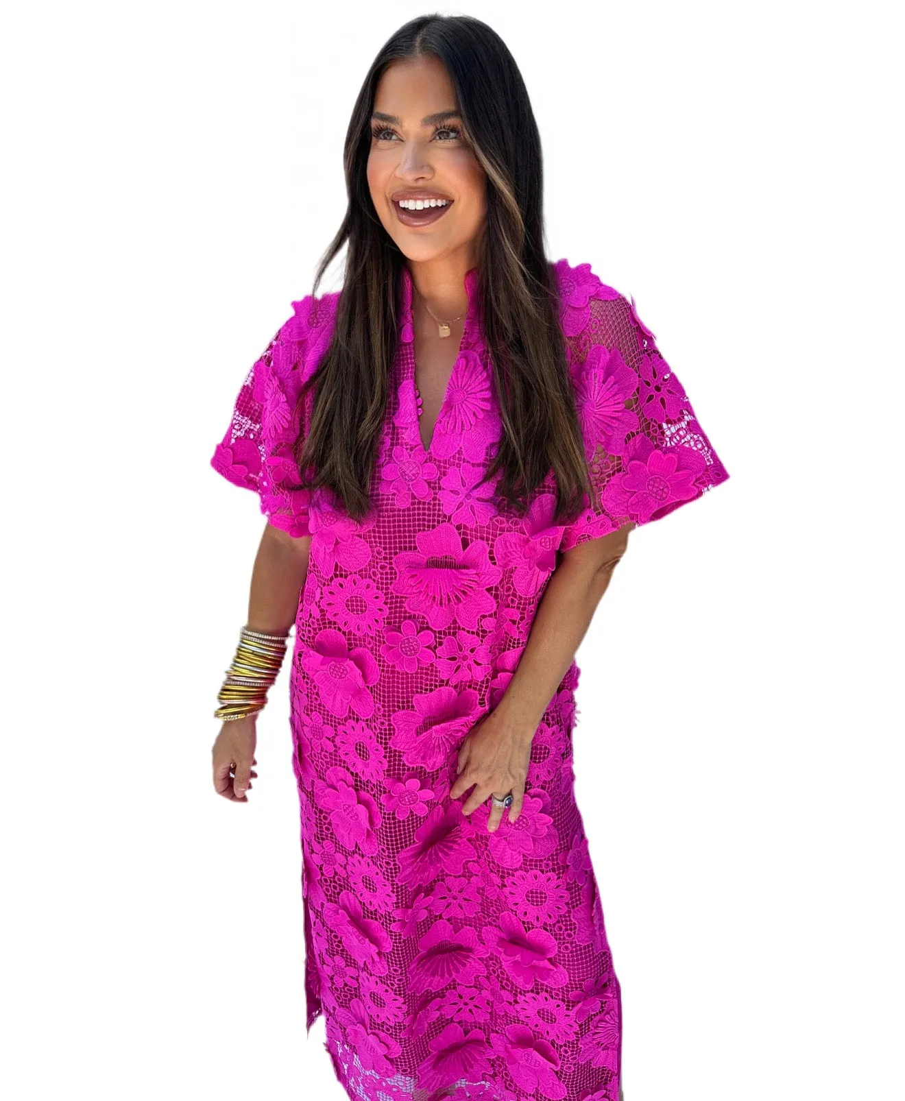 Leighton Magenta Maxi Dress sold by Buddy Love
