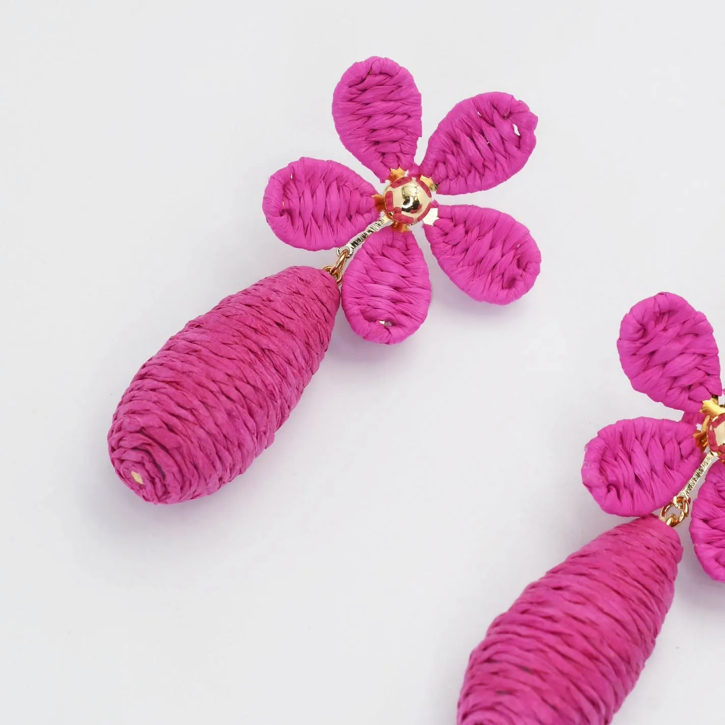 Pink Raffia Flower A42 sold by Buddy Love product image thumbnail 3