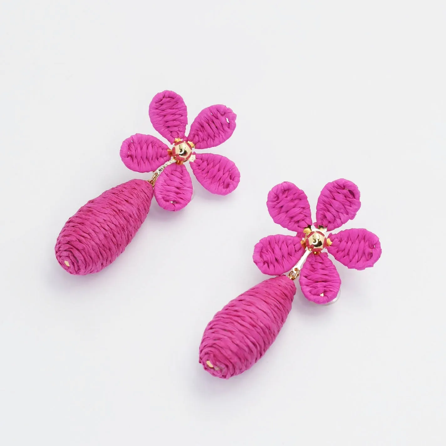Pink Raffia Flower A42 sold by Buddy Love
