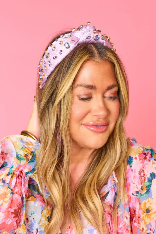 Brianna Cannon xx BL Eleanor Embellished Headband - Lilac sold by Buddy Love