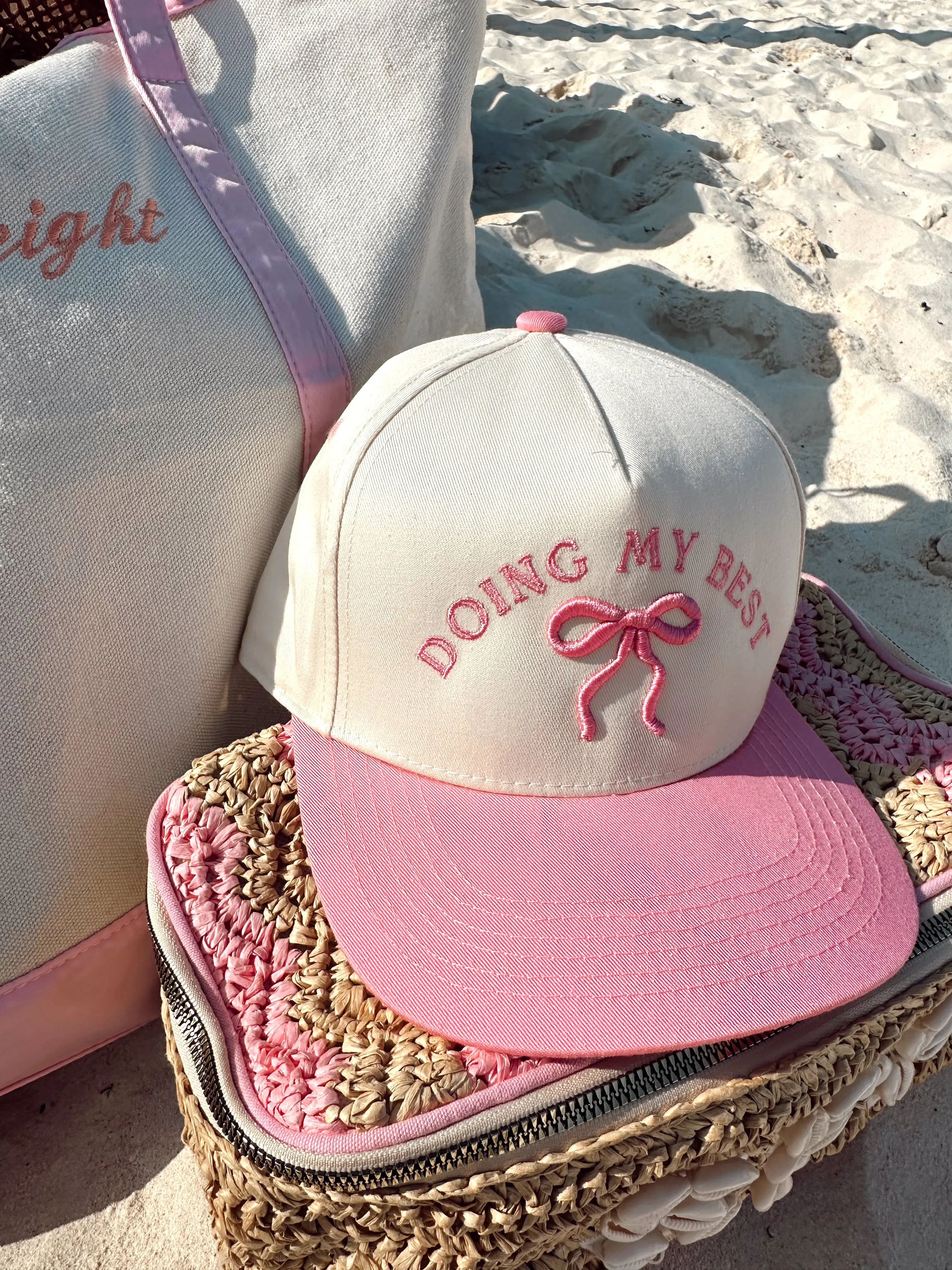 Doing My Best - Pink Vintage Trucker Hat sold by Buddy Love product image thumbnail 2