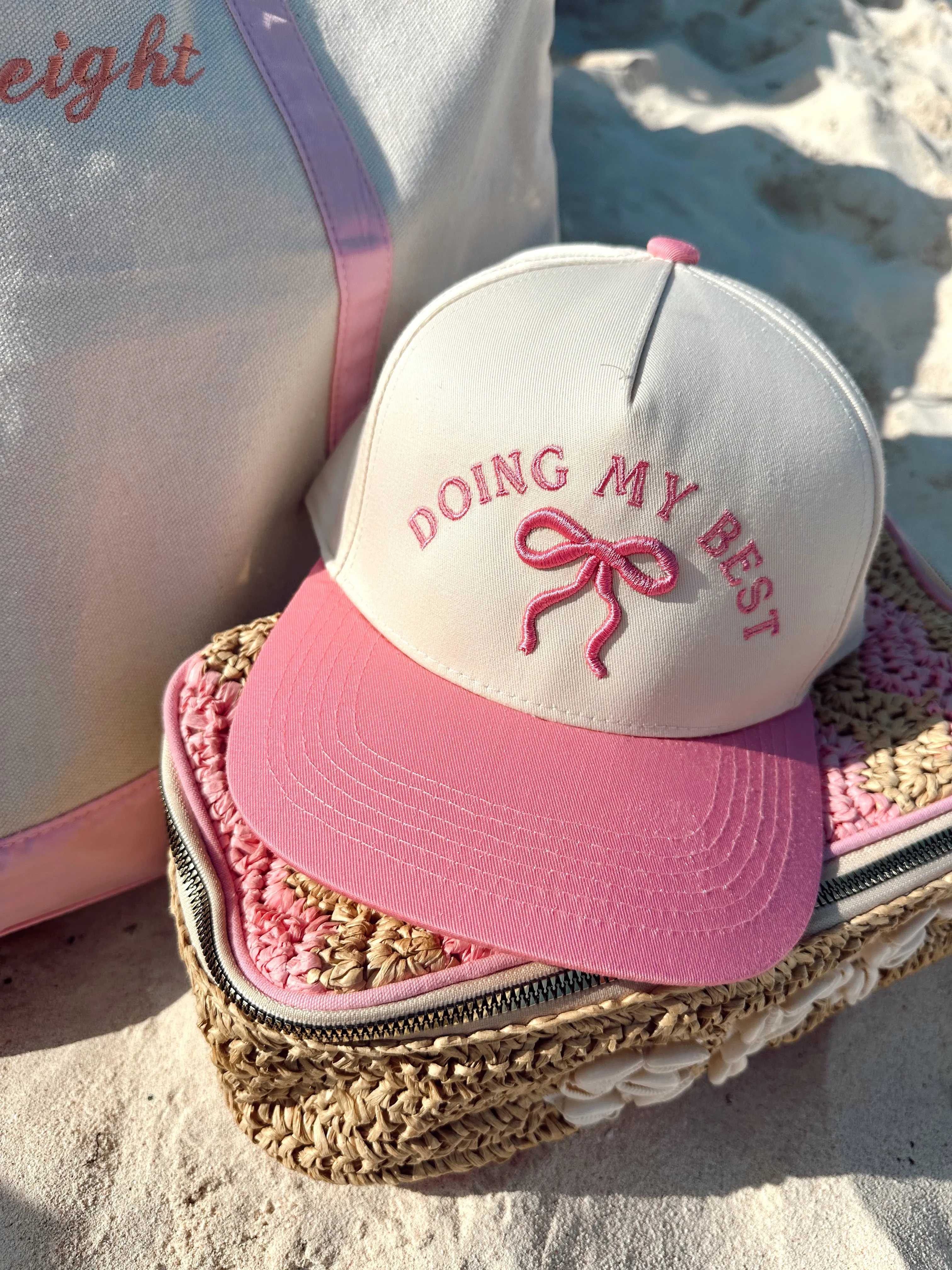 Doing My Best - Pink Vintage Trucker Hat sold by Buddy Love product image thumbnail 4