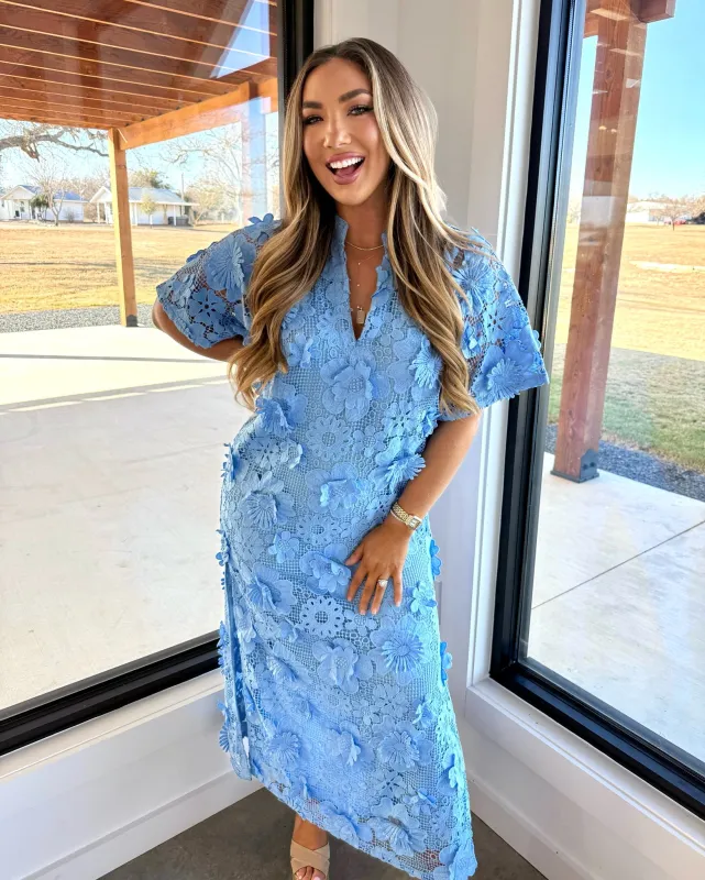 Leighton Maxi Dress - Blue Blossom made by Buddy Love