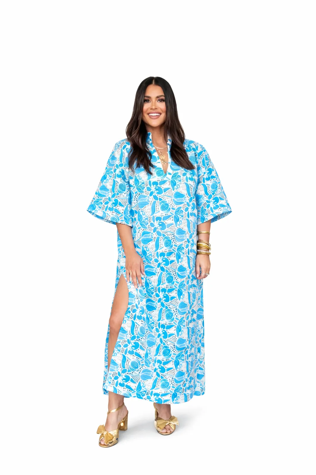 Lindsey Maxi Dress - Ocean Blue sold by Buddy Love product image thumbnail 4