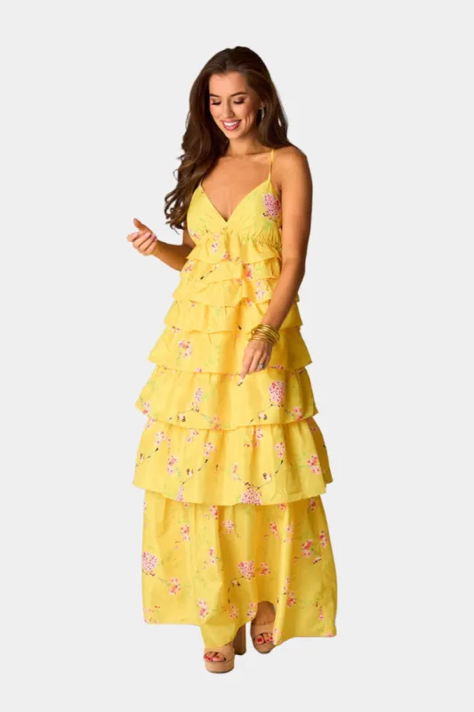 Callie Tiered Maxi Dress - Songbird sold by Buddy Love