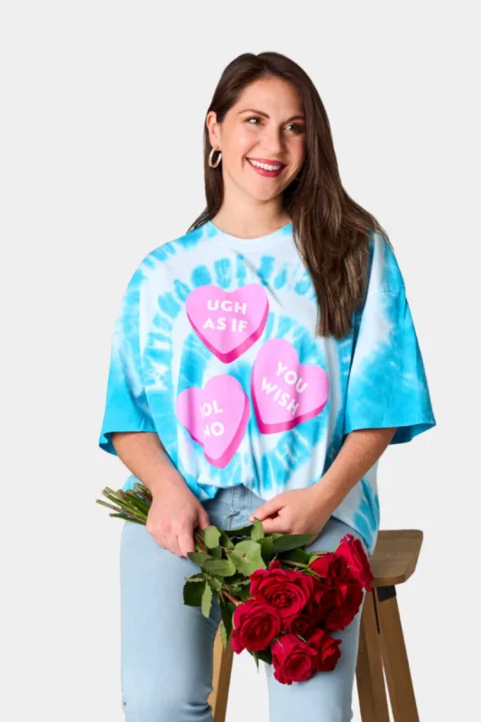 Cloud Oversized Tie-Dye Tee - Candy Hearts sold by Buddy Love