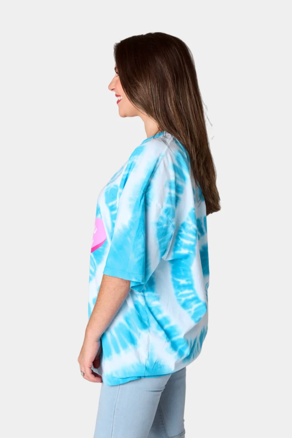 Cloud Oversized Tie-Dye Tee - Candy Hearts sold by Buddy Love product image thumbnail 3