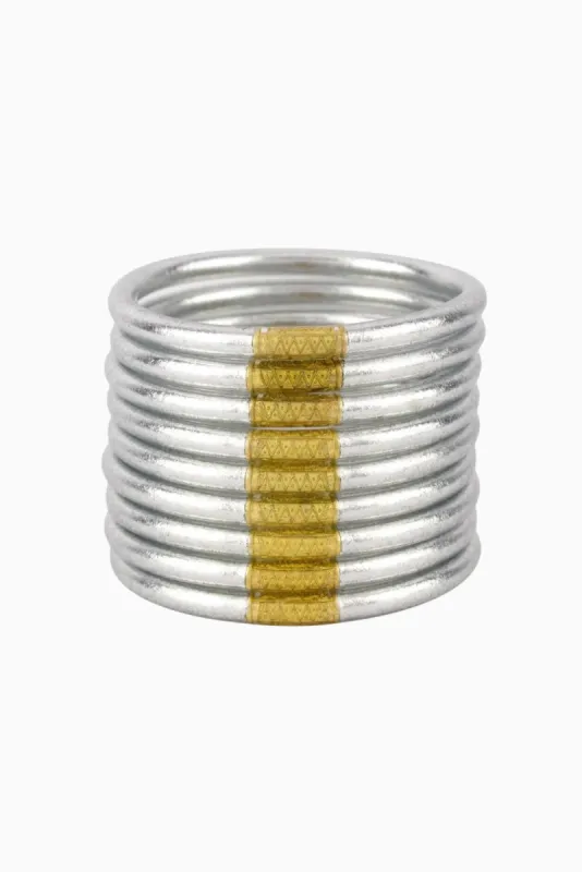 BuDha Girl All Weather Medium Bangles - Silver sold by Buddy Love