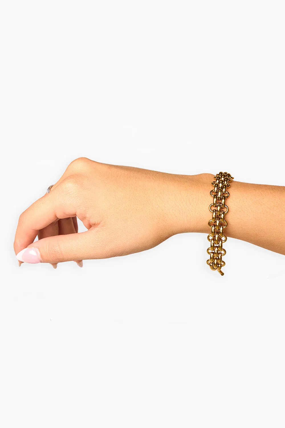 Gold-Plated Toggle Clasp Bracelet sold by Buddy Love product image thumbnail 4