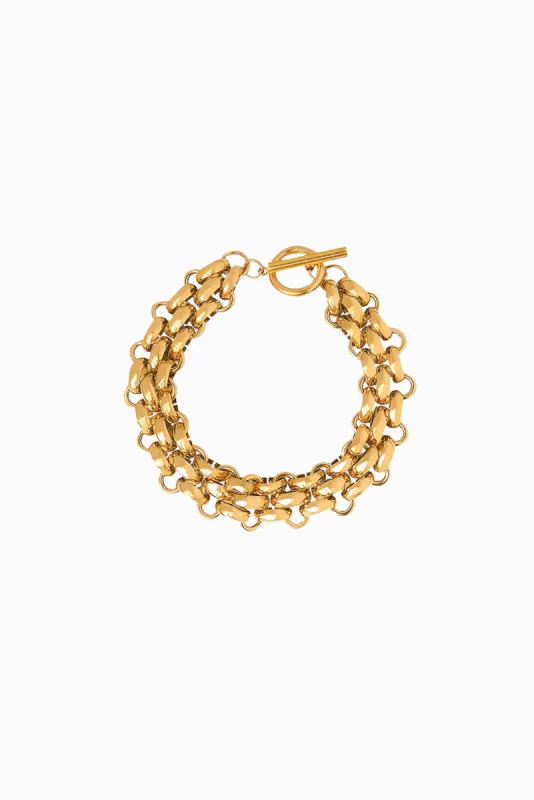 Gold-Plated Toggle Clasp Bracelet sold by Buddy Love