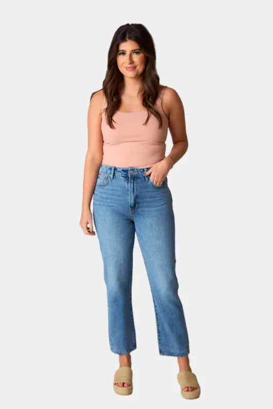 Tracey Classic Straight Jean - Medium Wash sold by Buddy Love