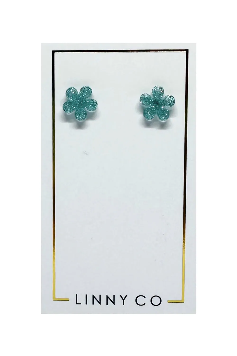 Jenna Glitter Stud Earring - Blue sold by Buddy Love product image thumbnail 2