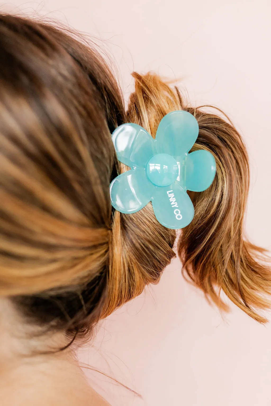 Gigi Flower Hairclip - Neon Aqua sold by Buddy Love