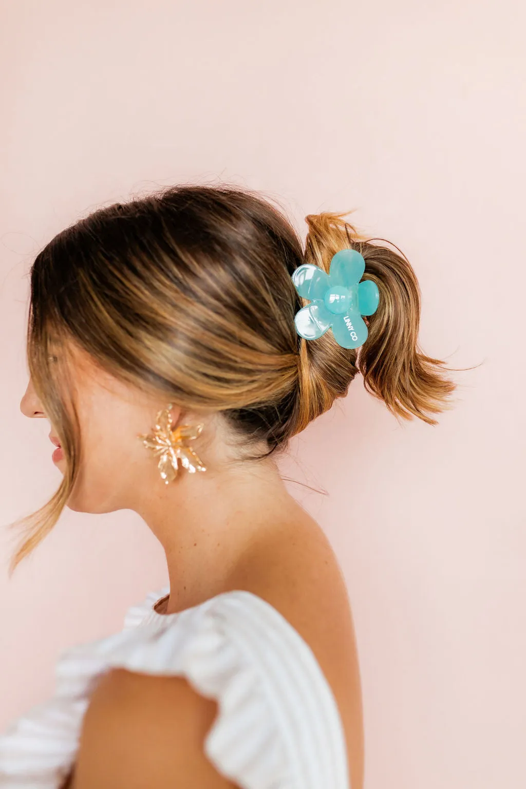 Gigi Flower Hairclip - Neon Aqua sold by Buddy Love product image thumbnail 2