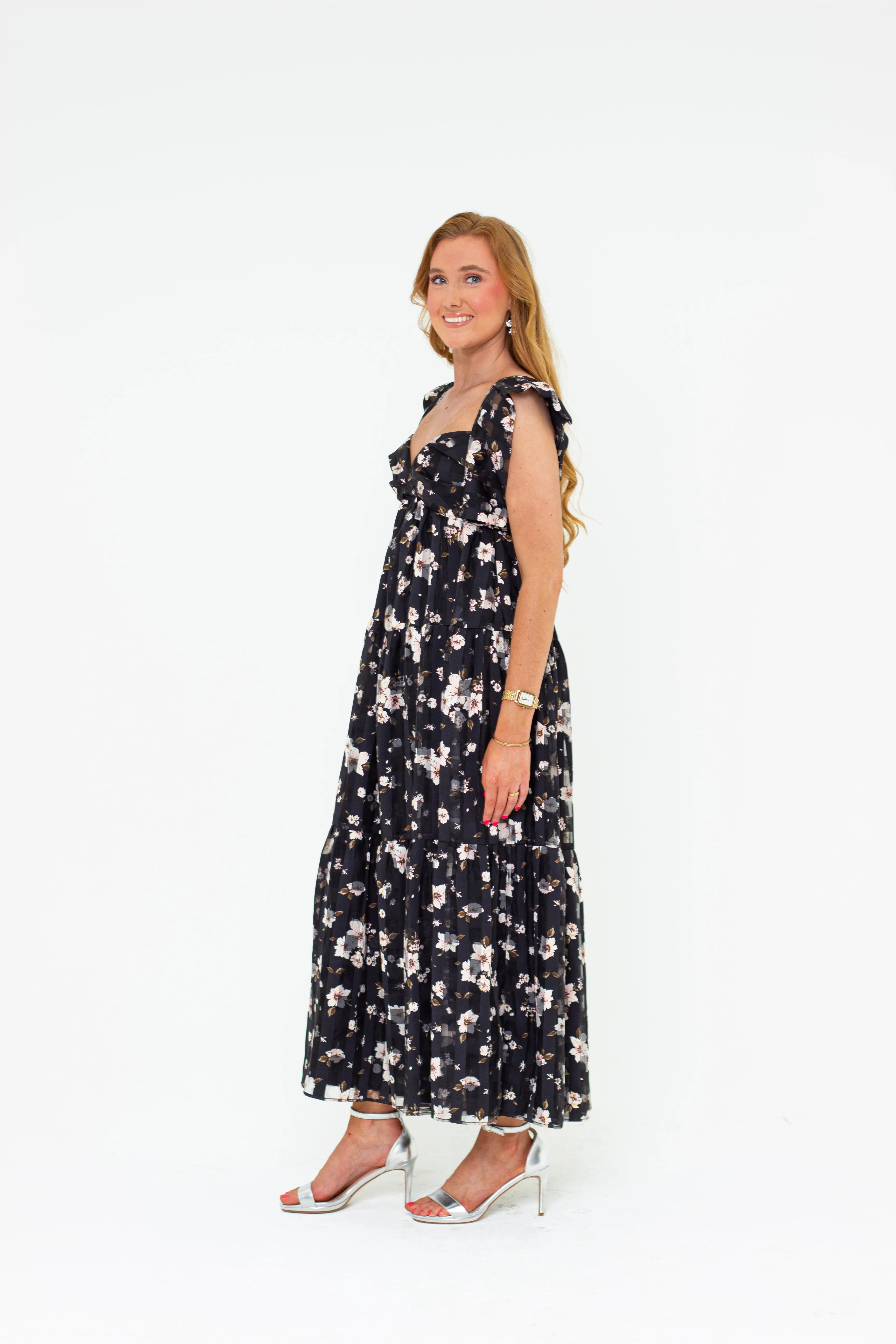 Lilly Sweetheart Neckline Maxi Dress - Flower Basket sold by Buddy Love product image thumbnail 4