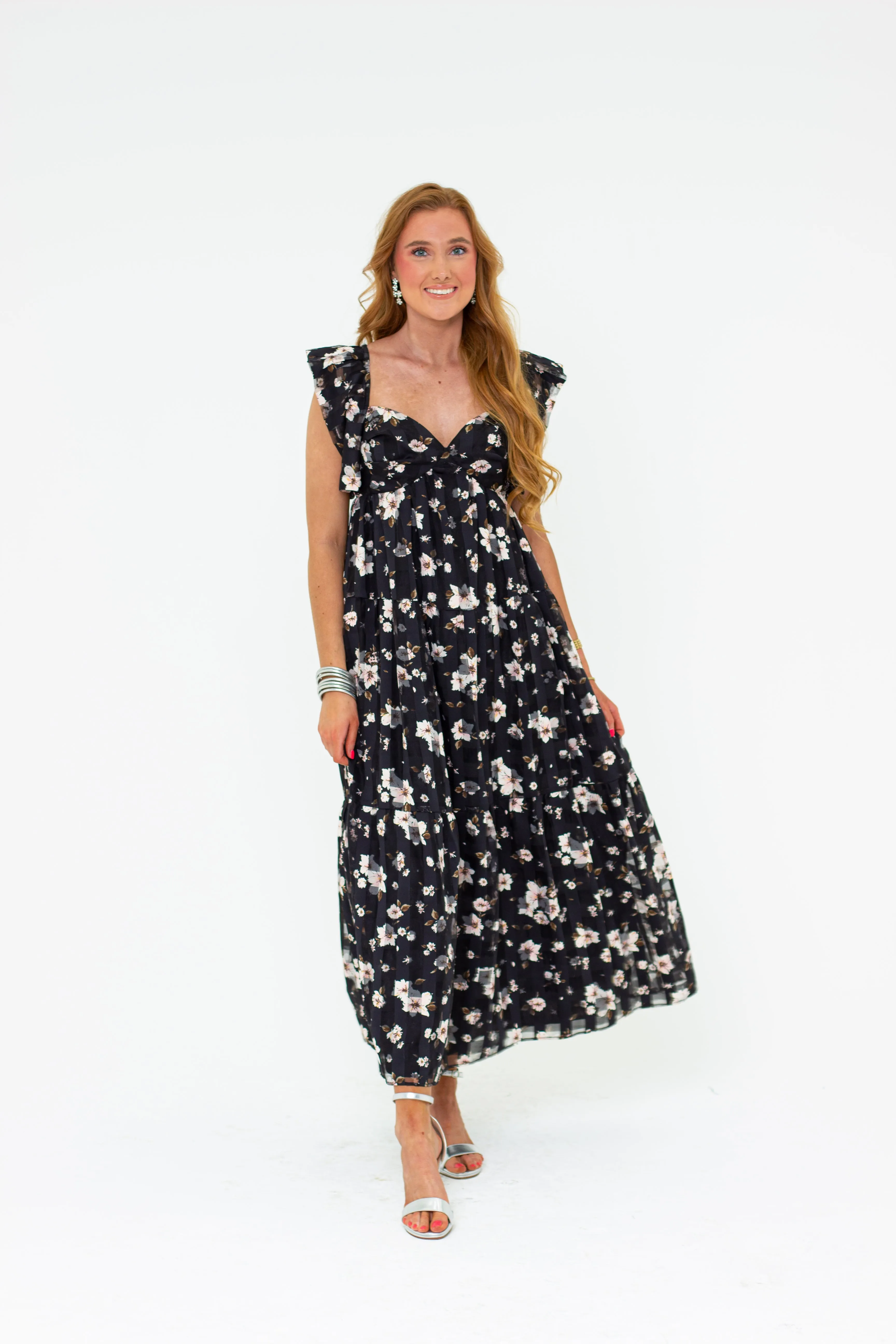 Lilly Sweetheart Neckline Maxi Dress - Flower Basket sold by Buddy Love product image thumbnail 3