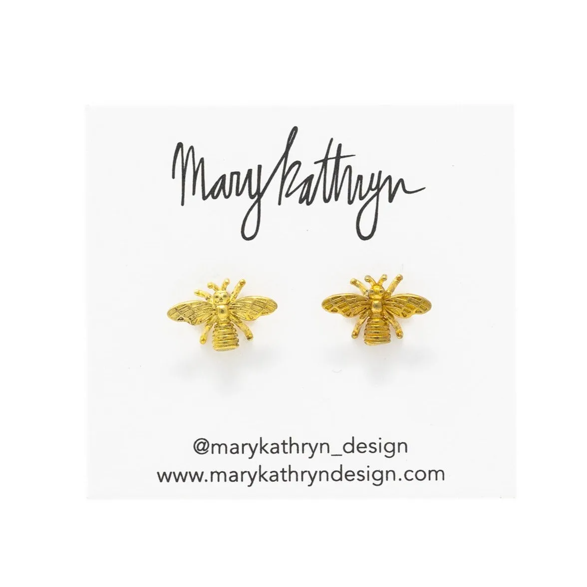 Brass Bee Studs sold by Buddy Love