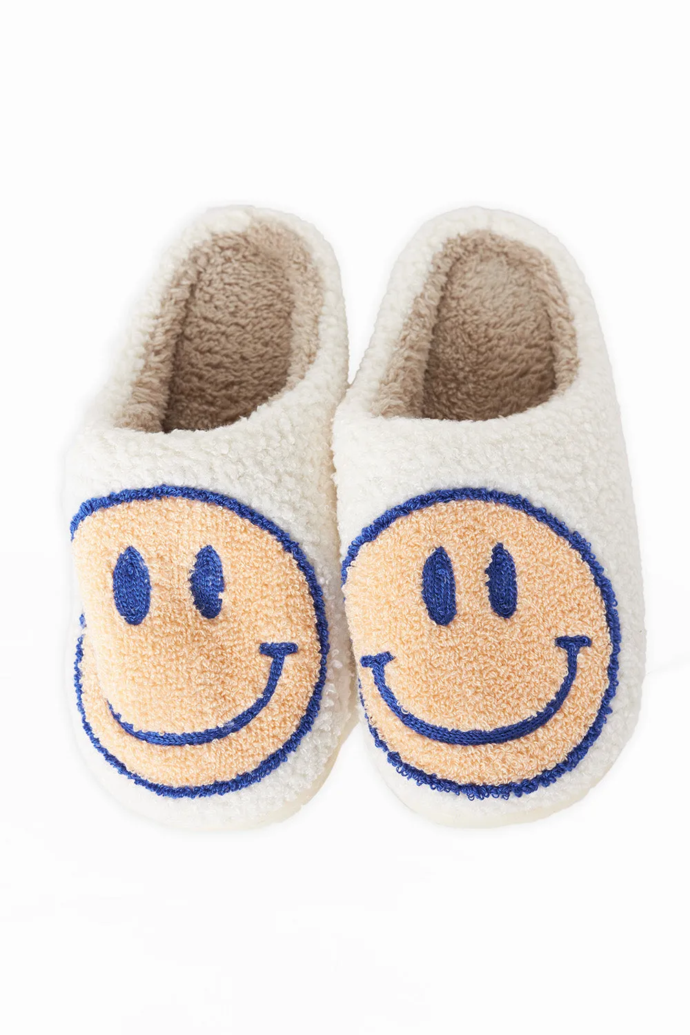 Melody Smiley Face Slippers - Peachy sold by Buddy Love