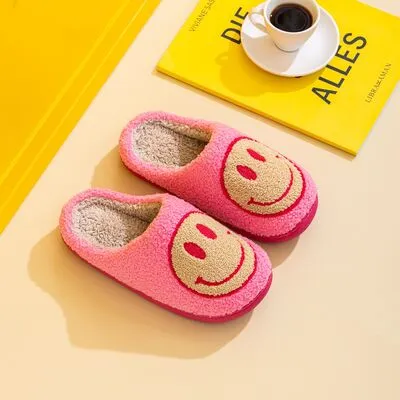 Melody Smiley Face Slippers - Pink sold by Buddy Love product image thumbnail 4