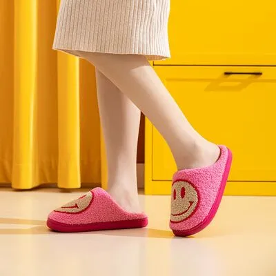 Melody Smiley Face Slippers - Pink sold by Buddy Love product image thumbnail 3