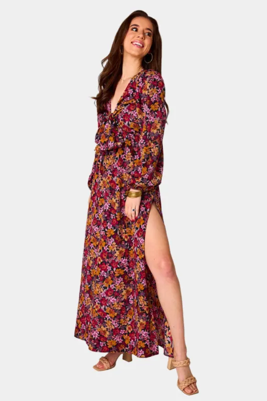 Desirae Long Sleeve Maxi Dress - Forbidden sold by Buddy Love