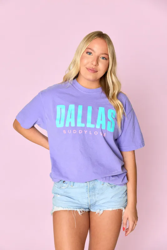Dallas Graphic Tee - Violet sold by Buddy Love
