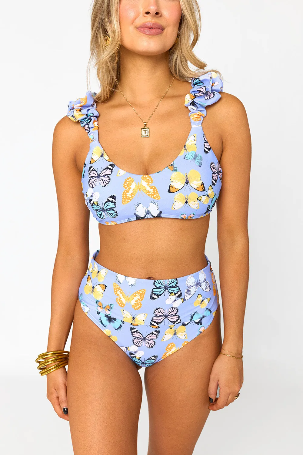 Painted Lady Ruffle Bikini Top sold by Buddy Love product image thumbnail 4