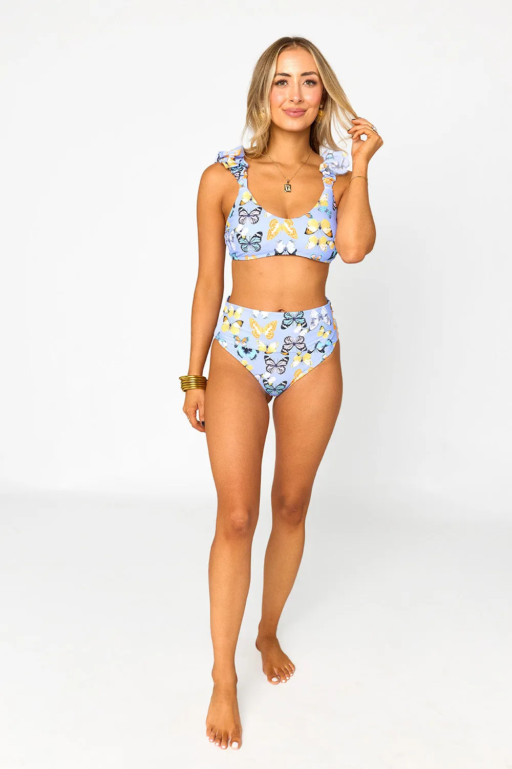 Painted Lady Ruffle Bikini Top sold by Buddy Love product image thumbnail 5