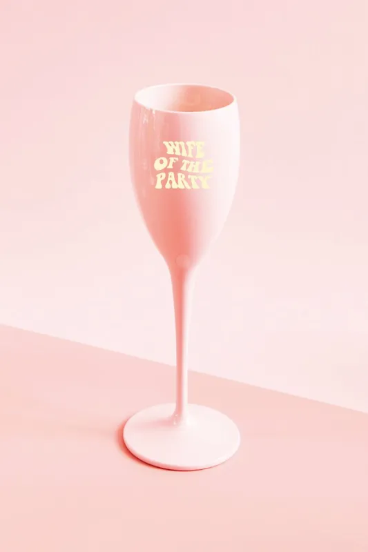 Flute Set of 2 - Wife Of The Party made by Buddy Love