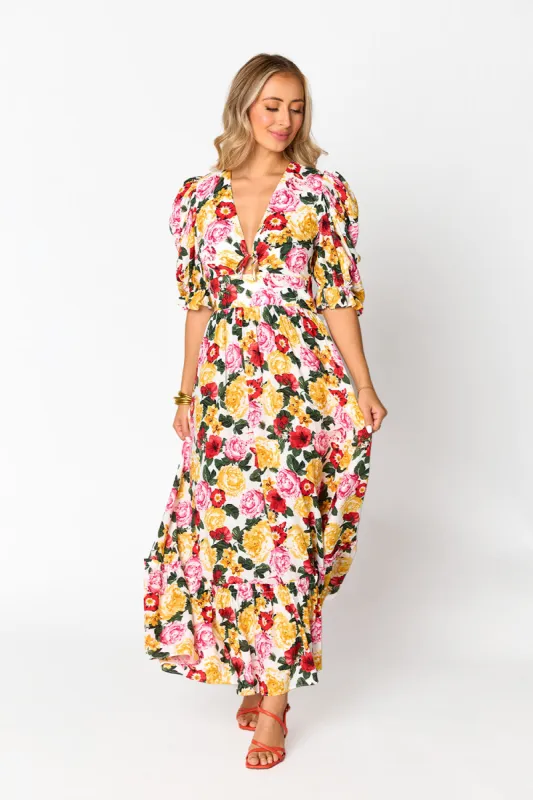 Miranda Puff Sleeve Maxi Dress - Vanity sold by Buddy Love