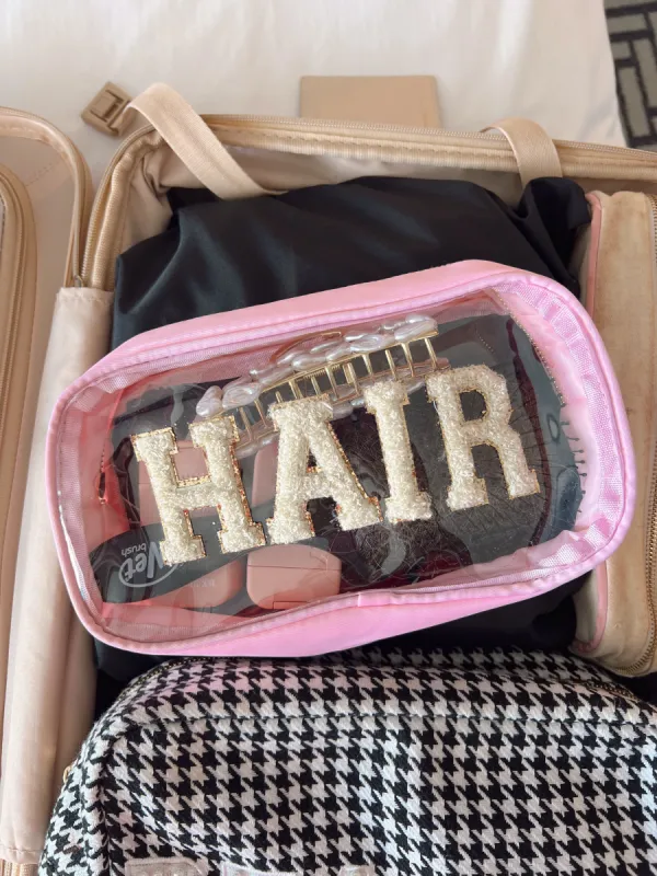 Hair - Clear Medium Pink Bag w/ Nude Patches sold by Buddy Love