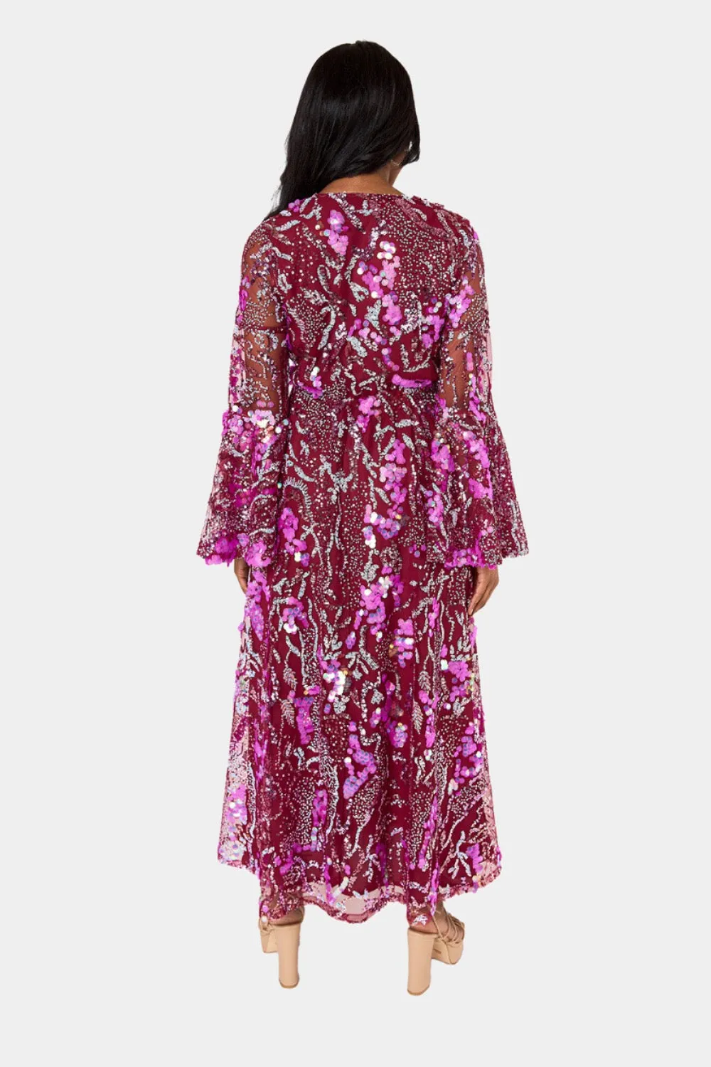 Colette Long Sleeve Maxi Dress - Vino sold by Buddy Love product image thumbnail 4